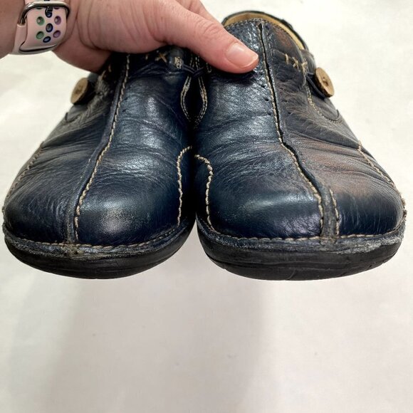 Clarks Un.Loop Unstructured Leather Slip On Shoes 9.5 - Picture 4 of 10